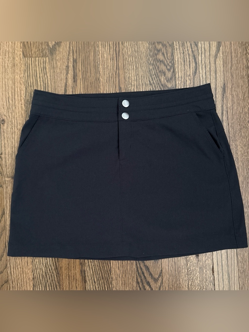 PrAna Celeste Black Breathe Hiking Gorpcore Activewear Skort/Skirt 4 Pockets 6